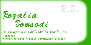 rozalia domsodi business card